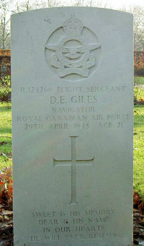 F/Sgt David Edward Giles<br/><br /><br />died April 29th, 1943